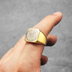 Anillo de Titanio Sellos de los Siete Arcángeles: Protección Cábala de Salomón