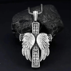 Collar Cristiano con Dije de Plata Cruz Alada
