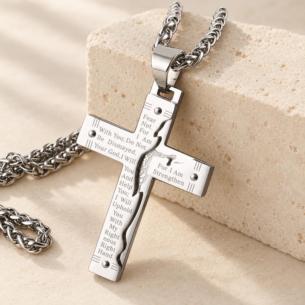 Jesus Crucifix Religion Cross Pendant Necklace
