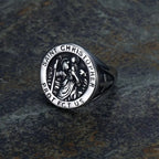 Anillo Sello con Medalla "San Cristóbal Protégenos"