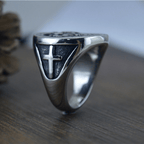 Anillo Sello con Medalla "San Cristóbal Protégenos"