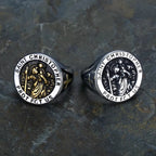 Anillo Sello con Medalla "San Cristóbal Protégenos"