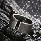 Anillo de Cruz Punk Antiguo en Acero Inoxidable