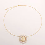 Collar Amuleto con Dije de Circonita de la Virgen de Guadalupe