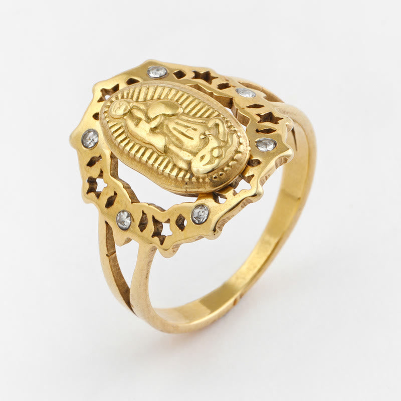 Anillo Delicado Calado de la Virgen de Guadalupe