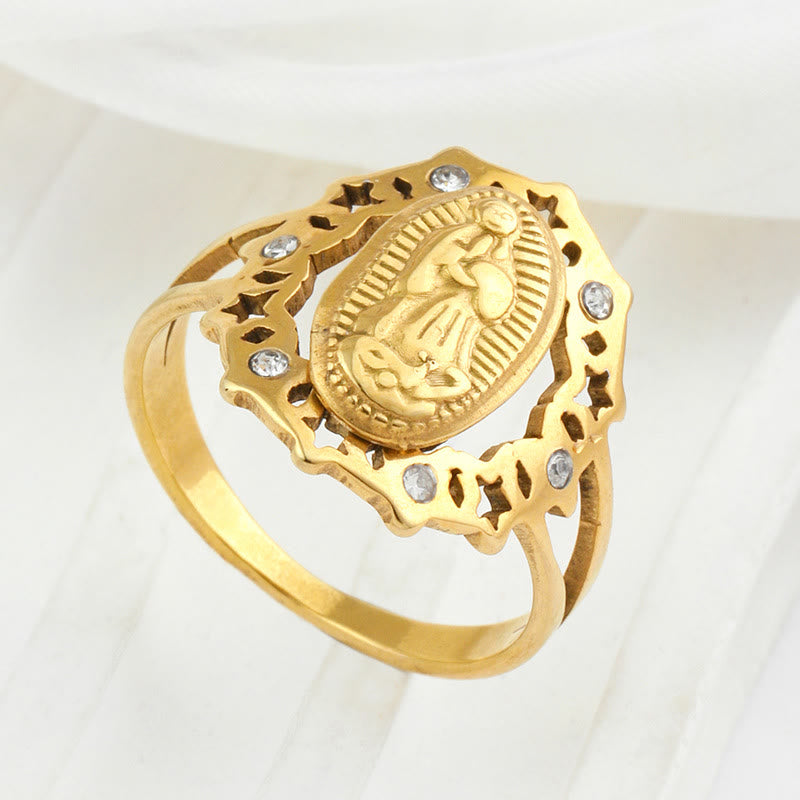 Anillo Delicado Calado de la Virgen de Guadalupe