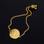 Pulsera Ajustable con Medalla Grabada de San Benito