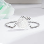 Pulsera Ajustable con Medalla Grabada de San Benito