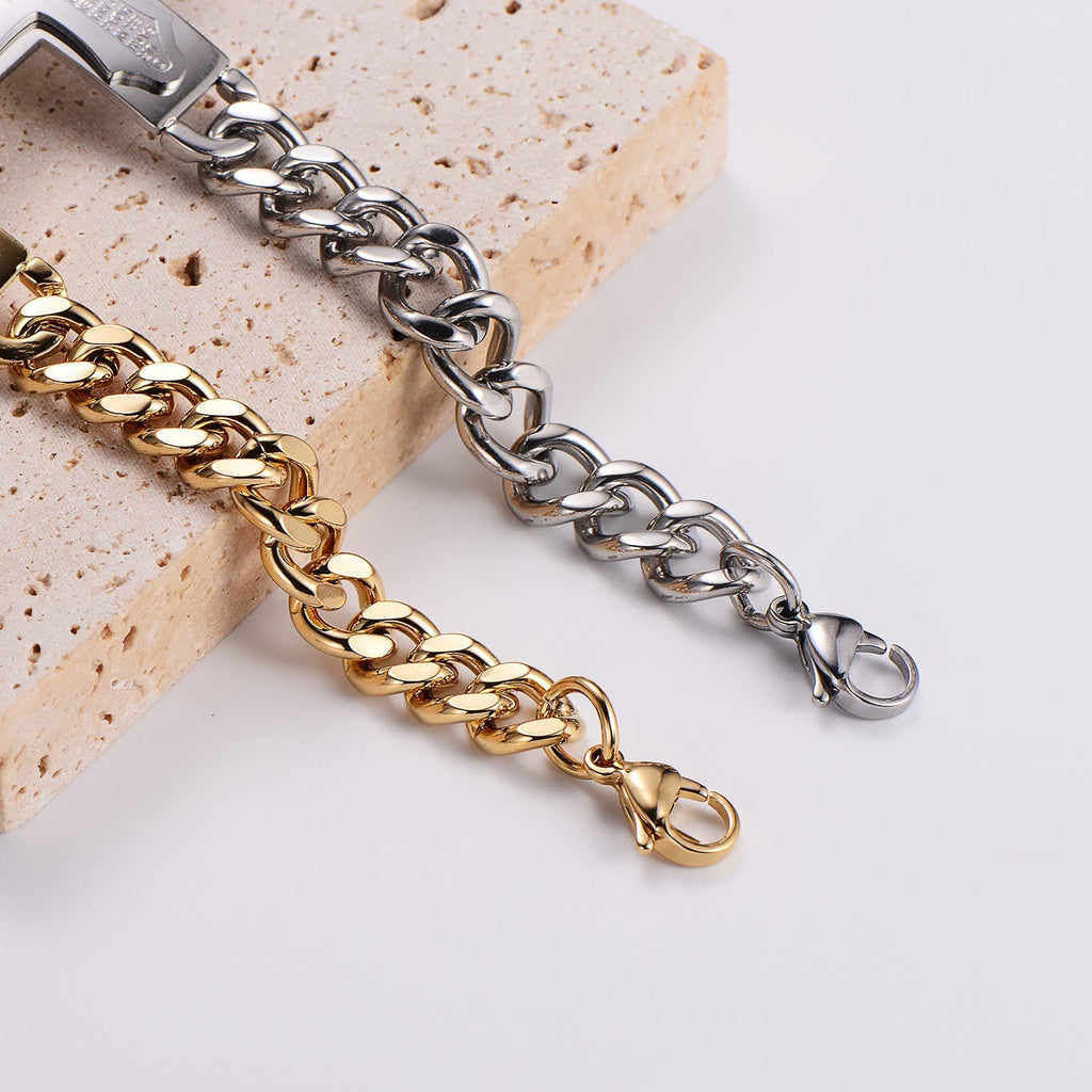 Brazalete Rígido de Oración con Crucifijo y Versículo Bíblico de Jesús