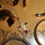 Collar con Dije de Cruz con 12 Gemas Bíblicas