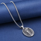 Collar Religioso Cristiano con Medallón de Jesús Resucitado