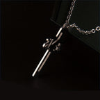 Collar de Cadena de Acero Inoxidable con Cruz de Jesucristo