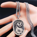 Collar de Estatua de Jesús con Corona de Espinas Multielemento