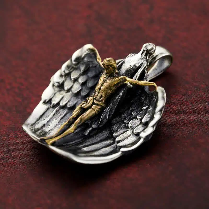 Collar Religioso de Oración del Santo Jesús y el Ángel Redentor