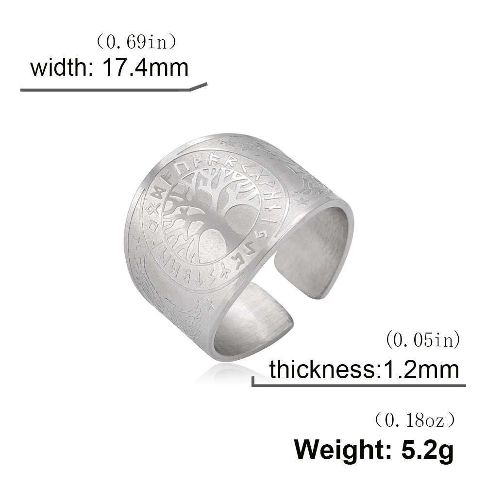 Anillo Árbol de la Vida con Ave Guardiana