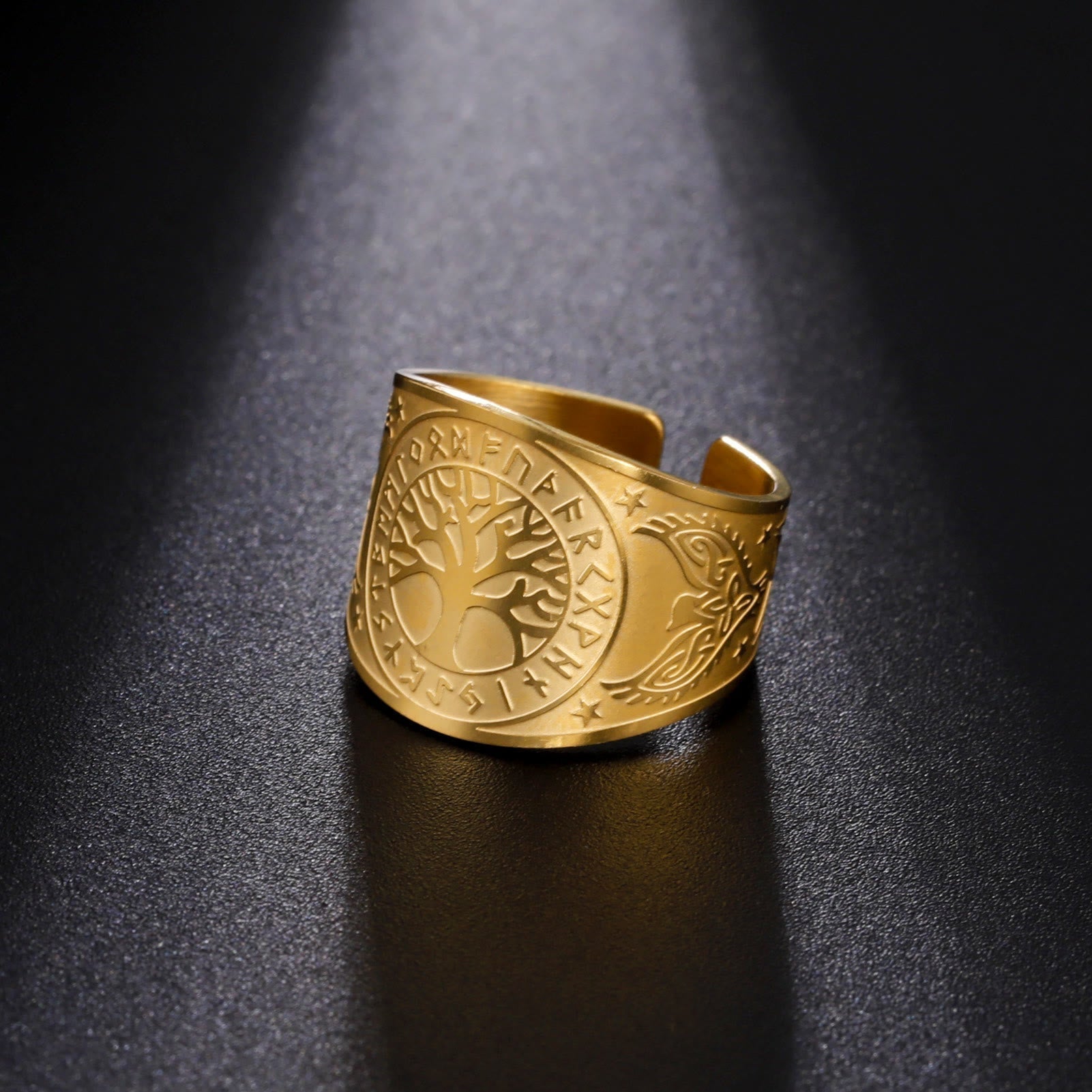 Anillo Árbol de la Vida con Ave Guardiana