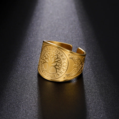Anillo Árbol de la Vida con Ave Guardiana