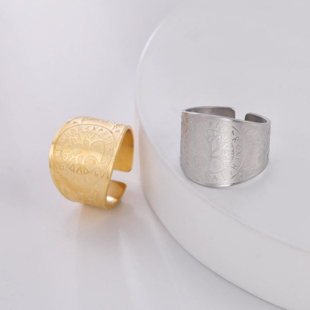 Anillo Árbol de la Vida con Ave Guardiana
