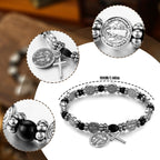 Pulsera Rosario de Plata con Medalla de San Benito