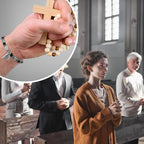 Pulsera Rosario de Plata con Medalla de San Benito