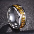 Anillo Religioso Brillante de Cruz de Jesús