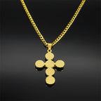 Collar con Dije de Cruz con Medalla de San Benito