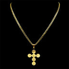 Collar con Dije de Cruz con Medalla de San Benito