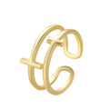 Anillo Minimalista de Doble Cruz