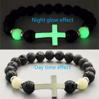 Glow in the Dark Cross Bracelet