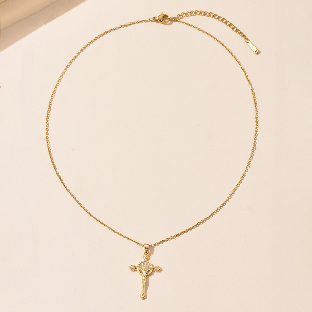 Collar Cristiano de Fe con Cruz Crucifijo de Jesús