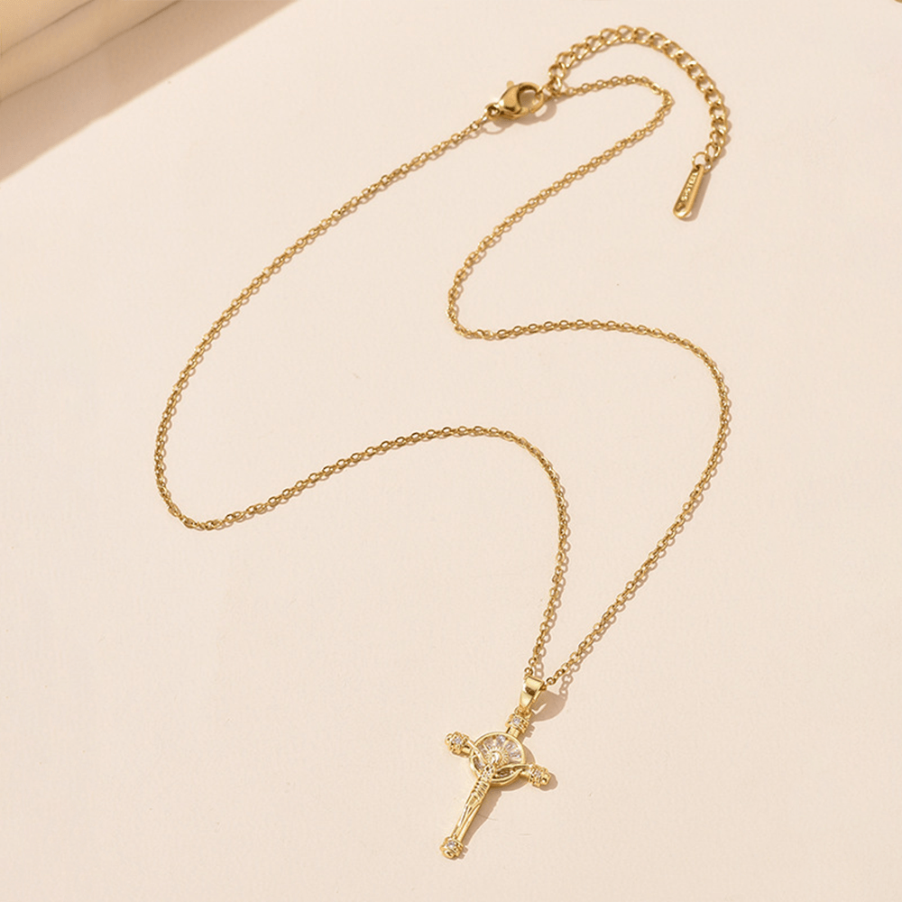 Collar Cristiano de Fe con Cruz Crucifijo de Jesús