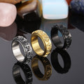 Anillo Religioso Giratorio de Cruz con Calavera