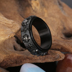 Anillo Religioso Giratorio de Cruz con Calavera