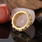Anillo Religioso Giratorio de Cruz con Calavera