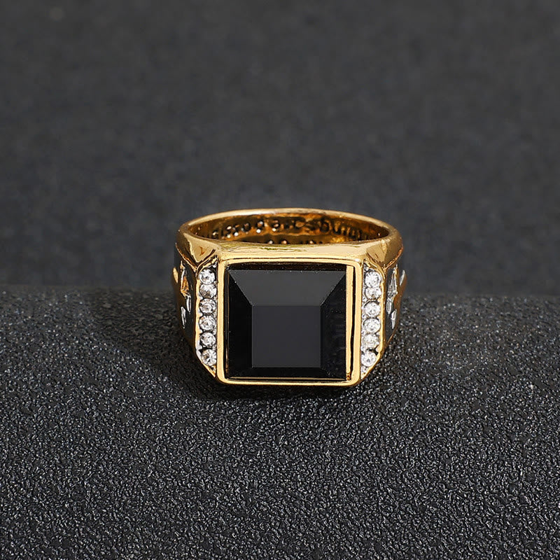 Anillo de Cruz Bañado en Dos Tonos - Para Dios Todo es Posible