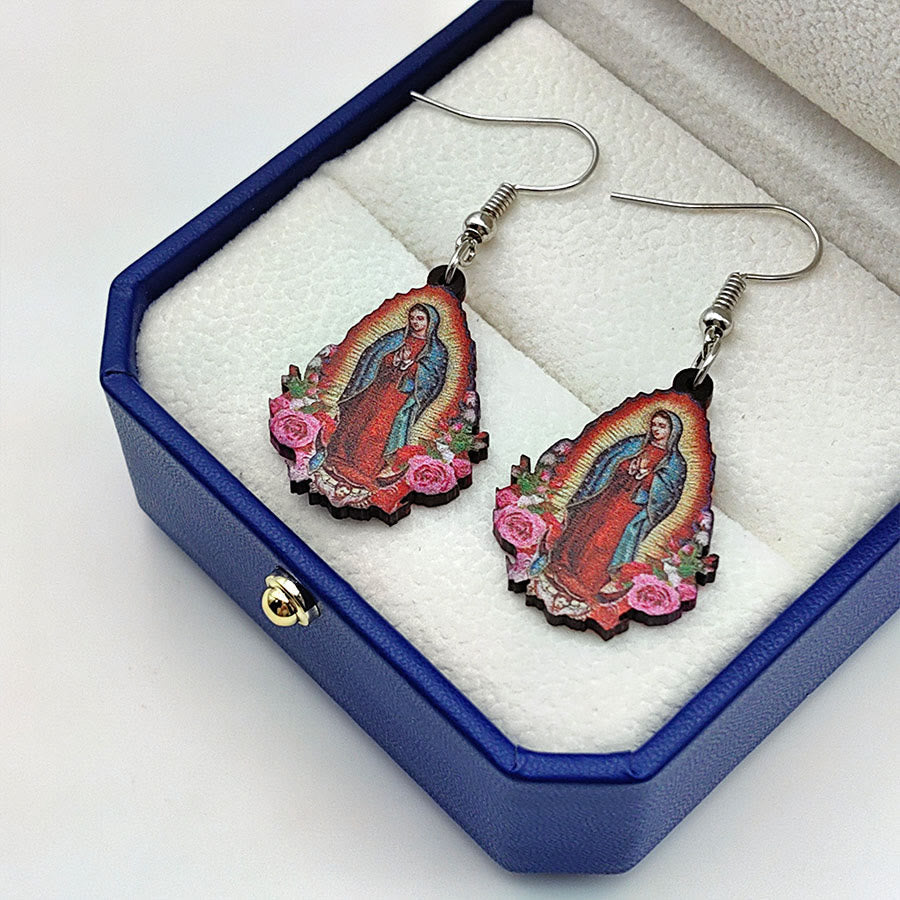 Aretes Coloridos de la Virgen de Guadalupe VIP