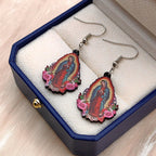 Aretes Coloridos de la Virgen de Guadalupe