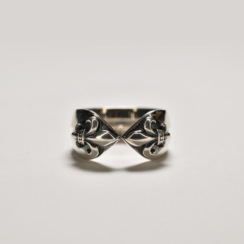 Anillo Medieval Retro de Cruz e Iris