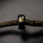 Anillo Medieval Retro de Cruz e Iris