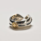 Anillo Medieval Retro de Cruz e Iris