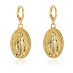 Aretes Religiosos de Medalla Milagrosa de la Virgen