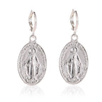 Aretes Religiosos de Medalla Milagrosa de la Virgen VIP