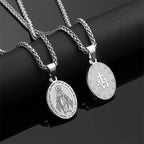 Collar Religioso con Dije de la Virgen Milagrosa