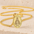 Miraculous Mary Pendant Religion Necklace