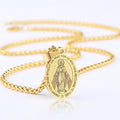 Collar Religioso con Dije de la Virgen Milagrosa