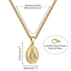 Collar Religioso con Dije de la Virgen Milagrosa