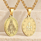 Miraculous Mary Pendant Religion Necklace