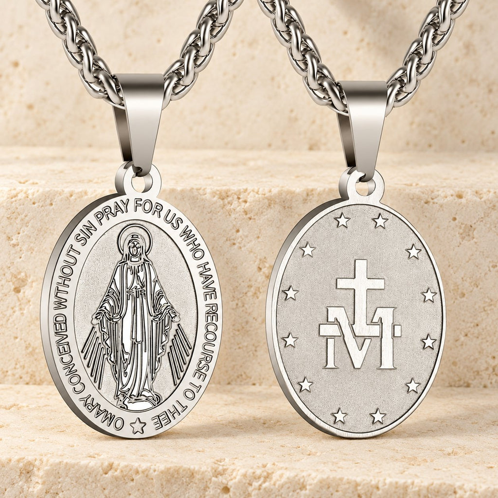 Miraculous Mary Pendant Religion Necklace