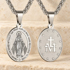 Miraculous Mary Pendant Religion Necklace