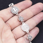 Pulsera de Protección con Medalla y Cruz de San Benito